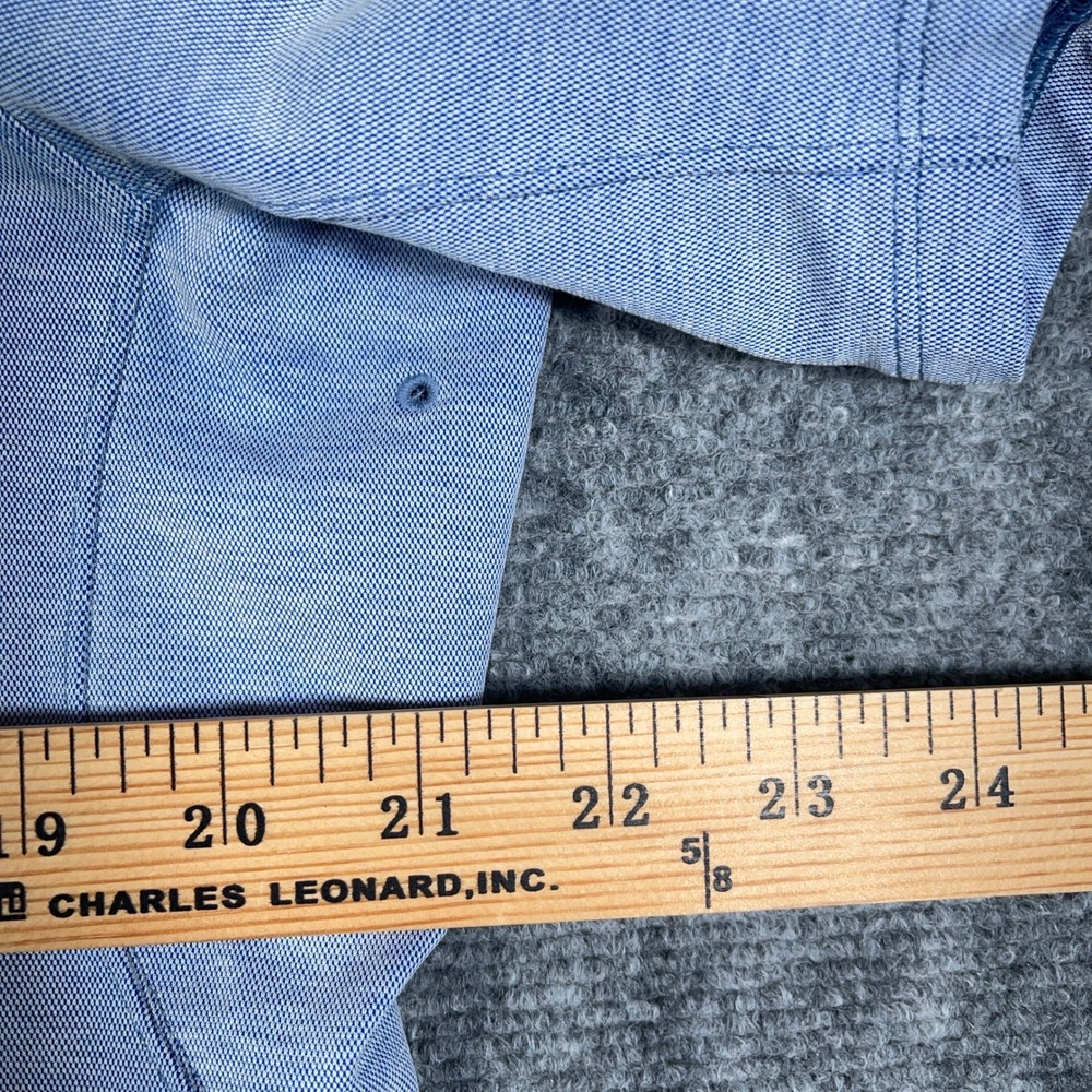 Lululemon Commission Shirt Mens M Blue Short Sleeve Button Down Pocket #AB447 - Picture 7 of 8